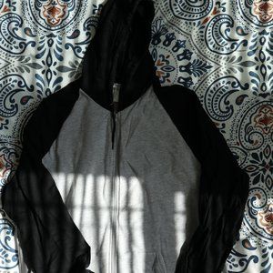 BRAND NEW American Apparel Men's Black & Grey Hoodie